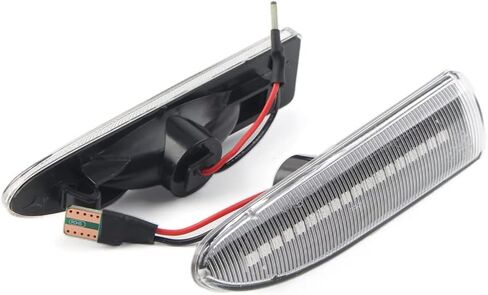 GZYF 1 Pair Dynamic Side Marker Light Turn Signal Lamp For Jaguar X-Type 2002 2003 2004 2005 2006 2007 2008 2009, Transparent in Saudi Arabia