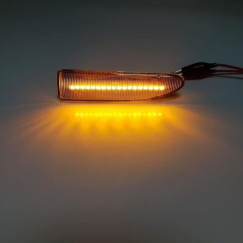 GZYF 1 Pair Dynamic Side Marker Light Turn Signal Lamp For Jaguar X-Type 2002 2003 2004 2005 2006 2007 2008 2009, Transparent in Saudi Arabia