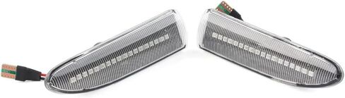 GZYF 1 Pair Dynamic Side Marker Light Turn Signal Lamp For Jaguar X-Type 2002 2003 2004 2005 2006 2007 2008 2009, Transparent in Saudi Arabia