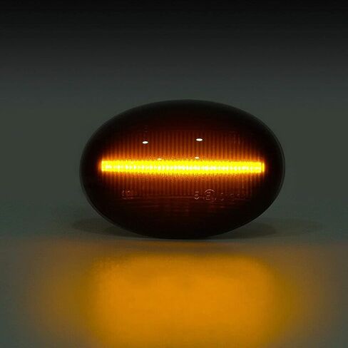 x xotic tech 2pcs Smoked Lens Dynamic Front Fender Side Marker Light Sequential Flowing LED Turn Signal Lamp Blinker,Compatible with Mini Cooper R55,R56,R57, R58, R59 (Amber 18-SMD) in Saudi Arabia