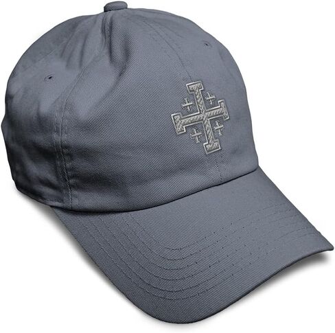 Soft Baseball Hat Embroidered Dad Hat Jerusalem Cross Crusader Christ Jesus God Men & Ladies Baseball Cap in Saudi Arabia