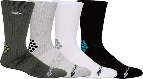 Columbia mens Pfg Crew Socks With Embroidered Details 4 Pairs in Saudi Arabia