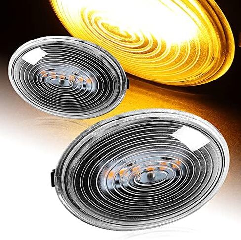 EPARTS مصابيح أمامية للحاجز الجانبي LED كاملة متوافقة مع 07-15 ميني كوبر R55 R56 R57 R58 R59 2007 2008 2009 2010 2011 2012 2013 2014 2015 (عدسة دخان بيضاء LED) in Saudi Arabia