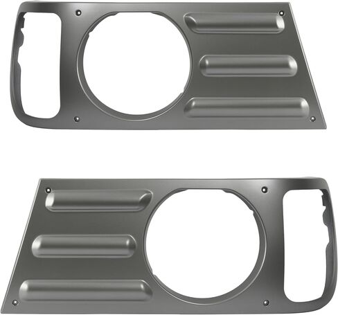 HECASA Front Pair Headlight Bezels Compatible with Mack CV713 Truck Front Light Lamp Headlamp Door Cover Trim Plastic(ABS) Driver & Passenger Side Chrome Silvery in Saudi Arabia