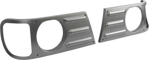 HECASA Front Pair Headlight Bezels Compatible with Mack CV713 Truck Front Light Lamp Headlamp Door Cover Trim Plastic(ABS) Driver & Passenger Side Chrome Silvery in Saudi Arabia