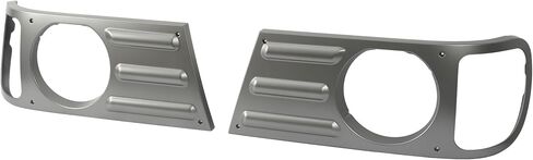 HECASA Front Pair Headlight Bezels Compatible with Mack CV713 Truck Front Light Lamp Headlamp Door Cover Trim Plastic(ABS) Driver & Passenger Side Chrome Silvery in Saudi Arabia