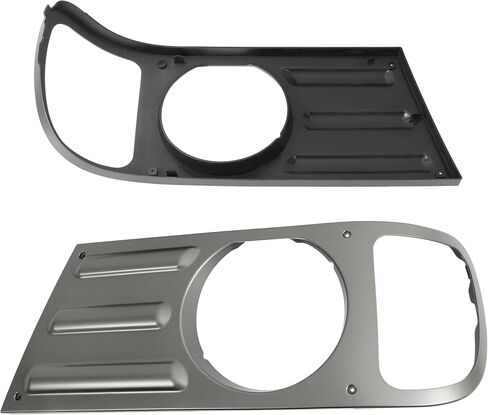 HECASA Front Pair Headlight Bezels Compatible with Mack CV713 Truck Front Light Lamp Headlamp Door Cover Trim Plastic(ABS) Driver & Passenger Side Chrome Silvery in Saudi Arabia