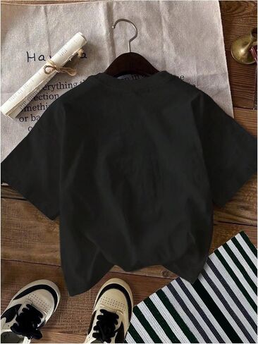 Women's Star Graphic Letter Print Tee Tops Casual Crewneck Short Sleeve T Shirt in Saudi Arabia