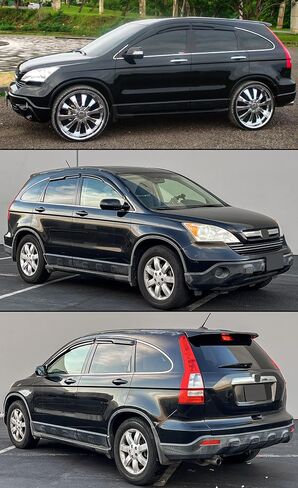 JDM 3D متموج نمط حاجب النافذة المدخن المطر / الشمس الظل الحرس متوافق مع 2007-2011 هوندا CRV CR-V in Saudi Arabia