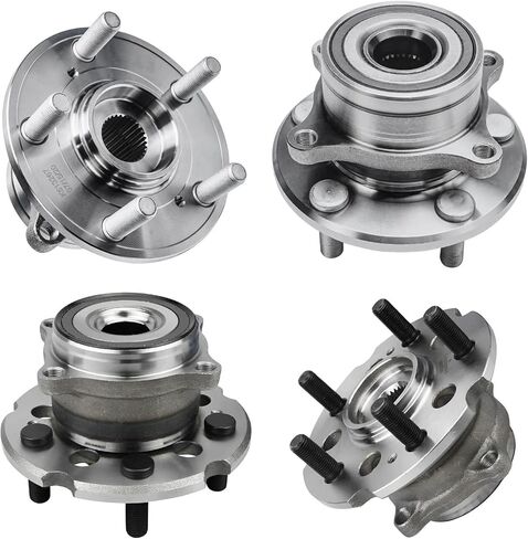 Detroit Axle - 4pc Wheel Bearing Hubs for 09-15 Honda Pilot, 07-13 Acura MDX, 10-13 ZDX, 4 Front and Rear Wheel Bearing & Hubs 2009 2010 2011 2012 2013 Replacement in Saudi Arabia