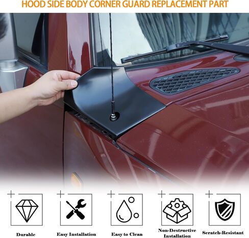 Hood Side Body Armor Outer Cowling Cover Compatible with Toyota FJ Cruiser 2007-2021, Body Armor Corner Guard Replacement, Engine Side Corner Guards Replacement Kit (Left) in Saudi Arabia
