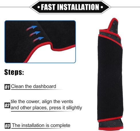 Dashboard Cover Compatible for Toyota Camry 2002-2006, Non-Slip Polyester Black Dash Cover Mat Dash Board Protector Cover in Saudi Arabia