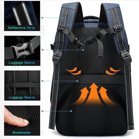 BANGE Travel Backpack for Men, Waterproof Lightweight Laptop Backpack for Business and Work, Anti Theft Rucksack for Men and Women in Kuwait