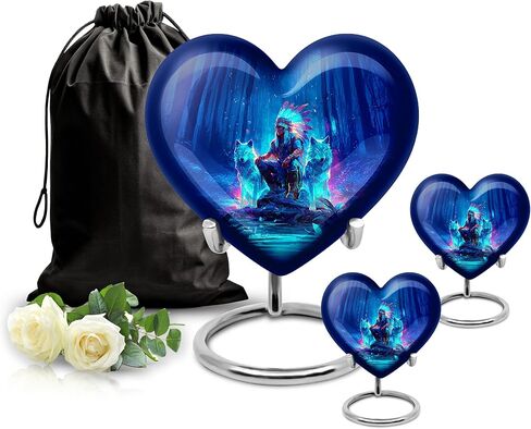 الجرة الأمريكية الأصلية - جرة دفن الجثث - 3 بوصة - عبوة من 1 - تذكار للرماد - الجرار الصغيرة للرماد البالغ - الجرار المتبقية البشرية in Kuwait