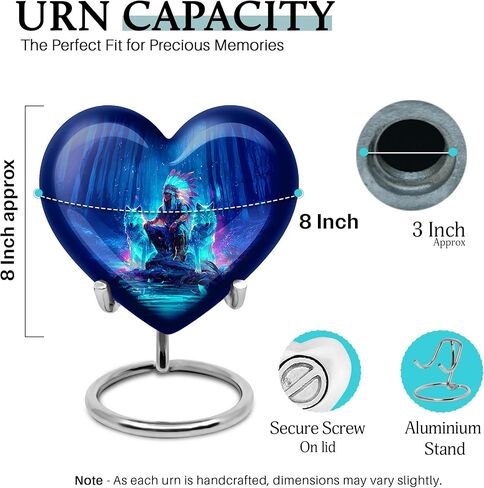 الجرة الأمريكية الأصلية - جرة دفن الجثث - 3 بوصة - عبوة من 1 - تذكار للرماد - الجرار الصغيرة للرماد البالغ - الجرار المتبقية البشرية in Kuwait
