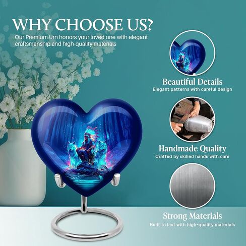 الجرة الأمريكية الأصلية - جرة دفن الجثث - 3 بوصة - عبوة من 1 - تذكار للرماد - الجرار الصغيرة للرماد البالغ - الجرار المتبقية البشرية in Kuwait