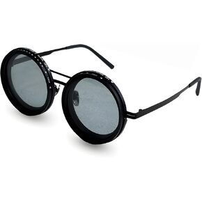 Adjustable Shades Glasses Tint Rounded Polarized Uv400 Lenses Nd Filter Sunglasses 1-9 Gears Beach Eyewear Unisex (Large/Black) in Saudi Arabia
