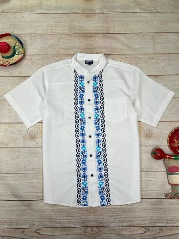 قمصان Unik الرجالية عالية الجودة Guayabera، بأزرار سفلية، وتطريز مفصل، وخياطة دقيقة، مقاسات S-XL in Kuwait
