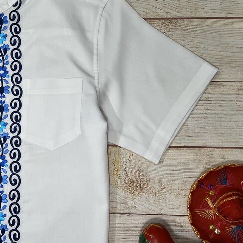 قمصان Unik الرجالية عالية الجودة Guayabera، بأزرار سفلية، وتطريز مفصل، وخياطة دقيقة، مقاسات S-XL in Kuwait