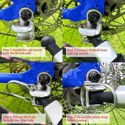 Axle Mount Hitch Cup with Fast Lock D-Pin Compatible with Thule Chariot Trailer Thru Axle Compatible 12.1mm in Saudi Arabia