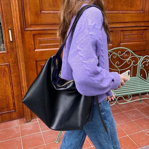 Women's Large Work Tote Bag Travel Crossbody Wallet Hobo Shoulder Soft PU Leather Single Strap in Saudi Arabia