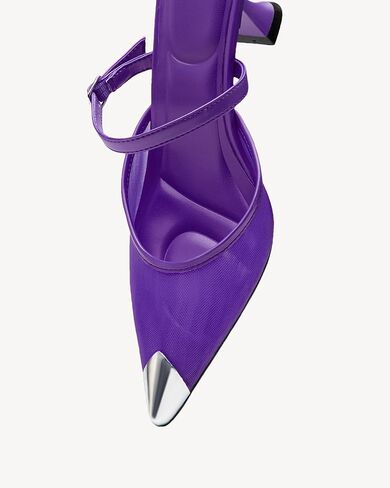 حذاء نسائي من NEWBELLA بكعب قطة مغلق من الأمام - صنادل شبكية أنيقة بكعب من الحديد، أحذية أنيقة سهلة الارتداء للمكتب والحفلات والارتداء اليومي المريح in Kuwait