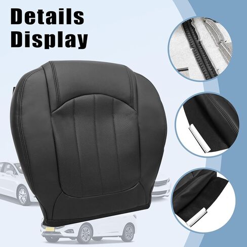 SecosAutoparts Driver Side Bottom Perforated Leather Replacement Seat Cover #392 Light Cashmere Tan Compatible with Buick Enclave 1XL 2XL CX CXL Premier 2WD 4X4 AWD 2008 2009 2010 2011 2012 in Saudi Arabia