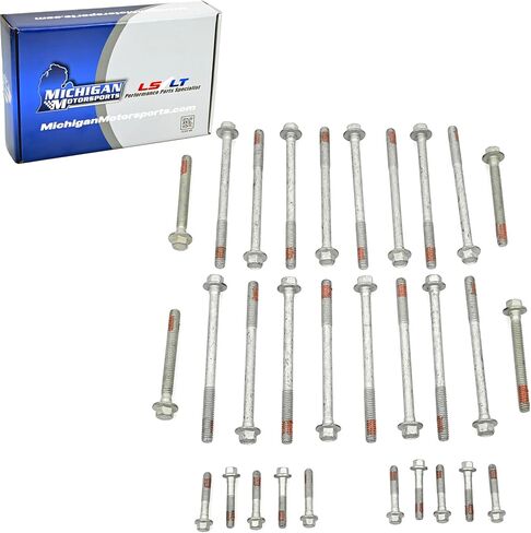 Michigan Motorsports LS1/LS6 MLS Head Gasket & Head Bolt Kit | Like GM #12589226 | Fits 1997-2003 4.8L 5.3L 5.7L LS Engines | Early-Style Head Bolts | OEM Replacement for Cathedral Port Heads in Saudi Arabia