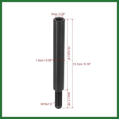 Motoforti 4 بوصة مقبض ناقل حركة السيارة موسع تمديد رافعة لهوندا سيفيك أسود M10X1.5 طويل الأمد in Saudi Arabia