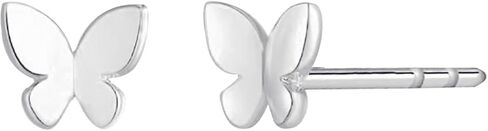 S.Leaf Butterfly Chain Earrings S925 Dainty Hypoallergenic Chain Threader Stud Earrings for Women in Kuwait