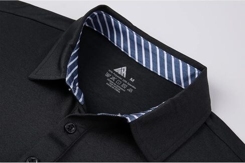 Men’s Polo Shirts Long Sleeve Moisture Wicking Golf Polo Athletic Collared Shirt Tennis T-Shirt in Saudi Arabia