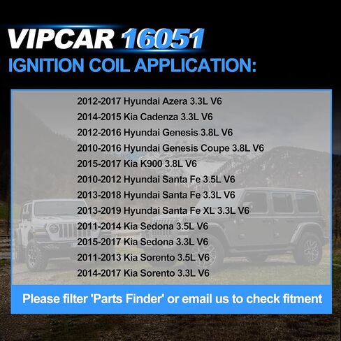 4Pcs Ignition Coil Pack Compatible with Hyundai 2006-10 Sonata 2.4/3.3L, 07-14 Santa FE 3.3 3.5, Veracruz Genesis Azera 3.3 3.8, for Kia Sorento Optima Sedona Amanti Borrego, #UF546 273013C000 in Saudi Arabia