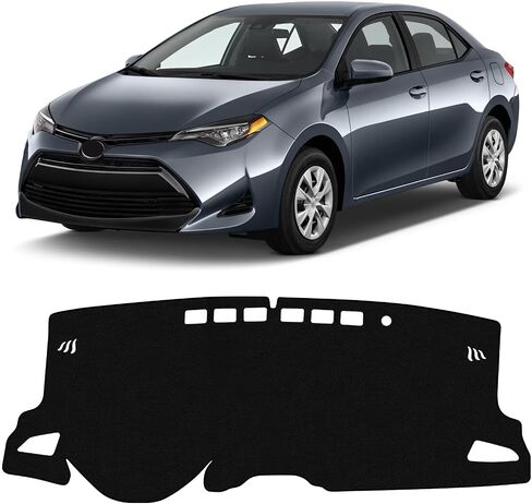 KUST Car Dashboard Cover for 2019-2024 Toyota Corolla Hatch Sedan Left Hand Driving Non-Slip Polyester Dashboard Mat Pad Interior for Toyota Corolla Accessories Custom Fit Dash Mat No Glare Black in Saudi Arabia