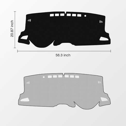KUST Car Dashboard Cover for 2019-2024 Toyota Corolla Hatch Sedan Left Hand Driving Non-Slip Polyester Dashboard Mat Pad Interior for Toyota Corolla Accessories Custom Fit Dash Mat No Glare Black in Saudi Arabia