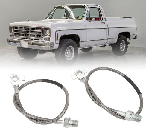 Front Brake Line Hose, Extended Brake Lines, 2pcs Front Stainless Steel Brake Line 89340s Replacement For C10 C20 C30 K10 K20 K30 K5 in Saudi Arabia