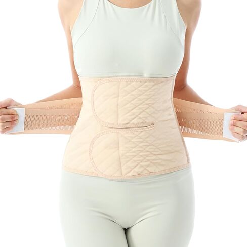 حزام البطن بعد الولادة للنساء: حزام ضغط البطن بعد الجراحة - حزام الخصر بعد الولادة على شكل حرف C باللون الأسود in Kuwait