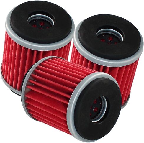 Caltric 3 Pack Oil Filter Compatible with Yamaha 250 Yz250F Yz250Fb 125 Yzfr125 Yz250 450 Wr450F Xt250 2003-2014 in Saudi Arabia