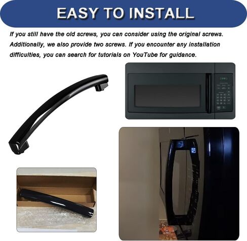 Upgraded WB15X10278 Microwave Handle Replacement Compatible with General Electric GE Microwave Door Handle, Replaces 261300714902, PS8754175, 3025557 in Kuwait