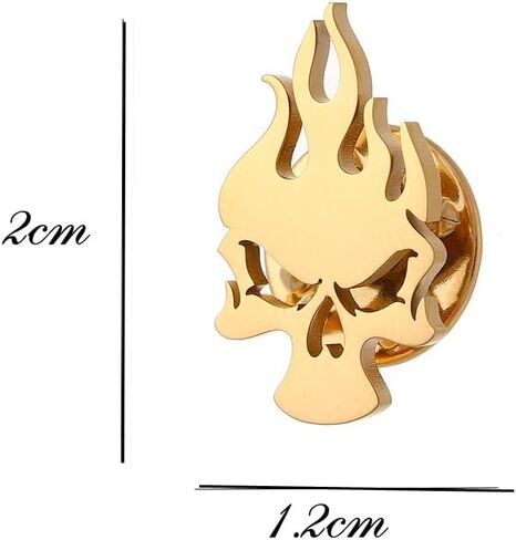 Fire Ghost Head Hades Brooch Pins for Men in Saudi Arabia