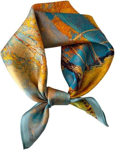 التوت الحرير وشاح المرأة وشاح مربع صغير 21 "× 21" تنفس خفيفة الوزن منديل الحجاب in Kuwait