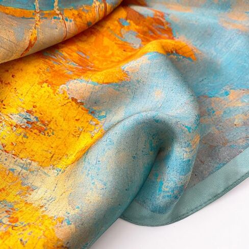 التوت الحرير وشاح المرأة وشاح مربع صغير 21 "× 21" تنفس خفيفة الوزن منديل الحجاب in Kuwait