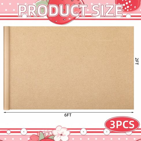 3 Pcs Large Blank Kraft Paint Paper Banners 3 x 4 Feet DIY Blank Banners for Indoor Display, Kraft Paper Banner for Wall Signs Painting Writing Birthday Graduation Wedding Party Decoration in Saudi Arabia