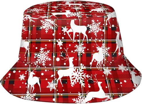 Snowflake Bucket Hat Funny Fisherman Hat Print Beach Hat Packable Outdoor Travel Hat in Kuwait