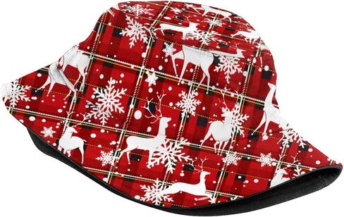 Snowflake Bucket Hat Funny Fisherman Hat Print Beach Hat Packable Outdoor Travel Hat in Kuwait