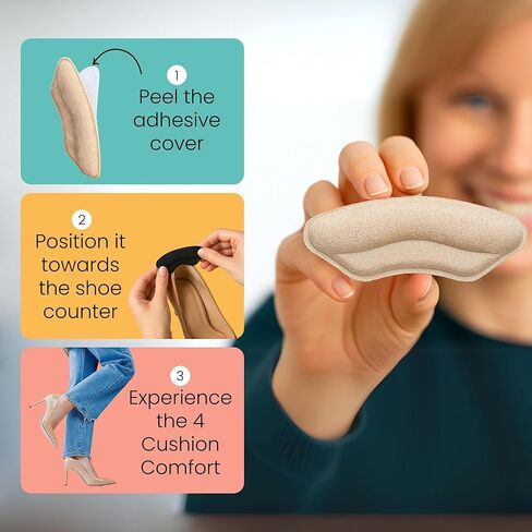 مجموعة العناية بالقدم من Walkize | وسادات مشط القدم ومنصات الكعب المضادة للانزلاق للنساء والرجال | تخفيف الألم والراحة طوال اليوم | زوجان من كل منهما (بيج) in Kuwait