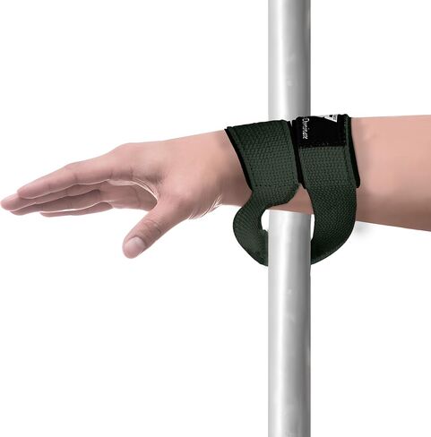 Weight Lifting Straps Figure 8, Anti Slip Strap with cuffs wrist Support for Gym Workout Deadlift Powerlifting Bodybuilding Weightlifting, Fitness Strength Training, Hand Bar Grip for Men, Black in Kuwait