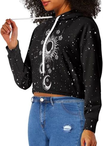 Winter Oversized Hoodies Spring Fall Crop Top Sweaters for Women Lightweight Graphic Sweatshirt with Hood Size S-5XL in Kuwait