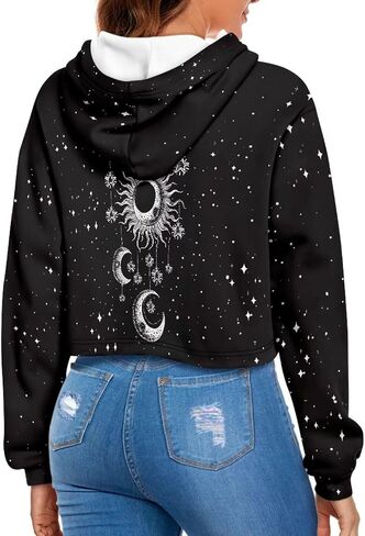 Winter Oversized Hoodies Spring Fall Crop Top Sweaters for Women Lightweight Graphic Sweatshirt with Hood Size S-5XL in Kuwait