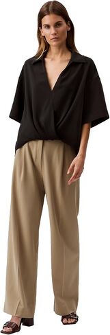 Calvin Klein Women's Crepe Printed Wrap Top in Saudi Arabia
