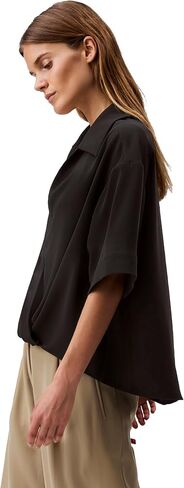 Calvin Klein Women's Crepe Printed Wrap Top in Saudi Arabia